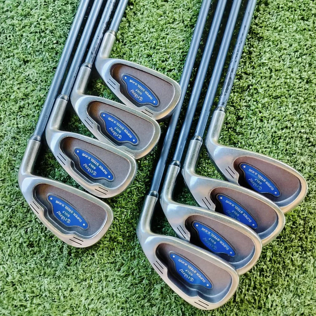 **ไม้กอล์ฟสำหรับผู้หญิง** ชุดเหล็ก TRIDENT GOLF SUPER STEEL X-XVII ก้าน BCH 65i LADIE'S เหล็ก CAVITY ลึก ใบใหญ่ ไม้กอล์ฟพรีเมี่ยมมือสอง ของแท้ By NakaraLuxurious **ไม้กอล์ฟสำหรับผู้หญิง** ชุดเหล็ก TRIDENT GOLF SUPER STEEL X-XVII ก้าน BCH 65i LADIE'S เหล็ก CAVITY ลึก ใบใหญ่ ไม้กอล์ฟพรีเมี่ยมมือสอง ของแท้ By NakaraLuxurious