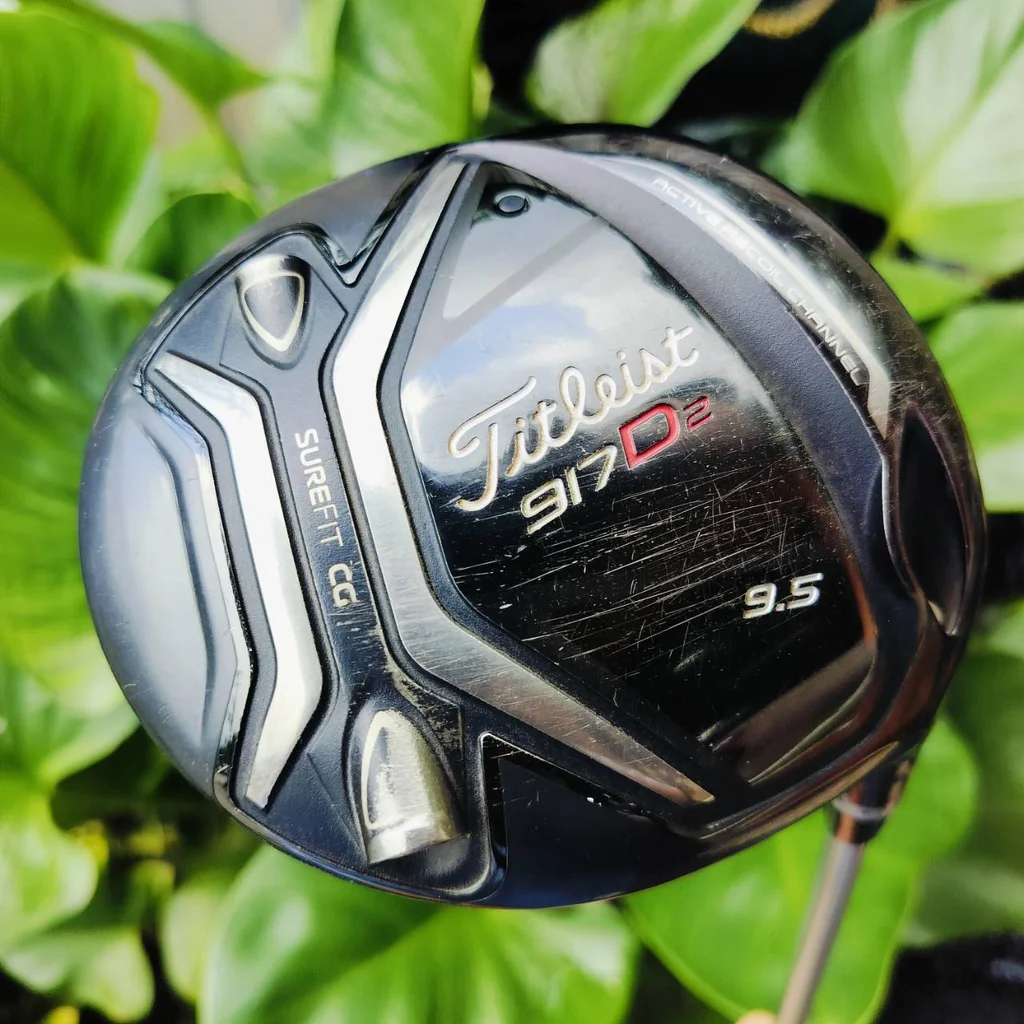DRIVER TITLELIST 917 D2 องศา 9.5 ก้าน RAZR FIT 50 กรัม FLEX R ตีไกล และชดเชยความผิดพลาดสูง รูปทรงลูกแพร์ขนาดใหญ่ ขนาด 460cc ให้การชดเชยความผิดพลาดที่สูงกว่า ไม้กอล์ฟพรีเมี่ยมมือสอง ของแท้ By NakaraLuxurious