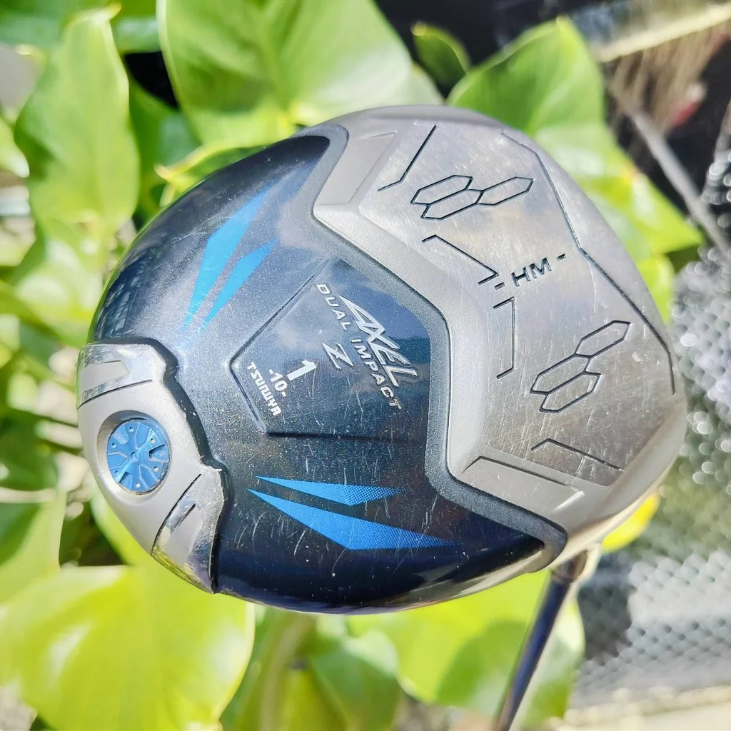 Driver TSURUYA AXEL DUAL IMPACT -HM- องศา 10 ก้าน FUJIKURA ROMBAX FLEX S หัวใหญ่ ออกแบบให้ตีง่าย และตีไกลด้วยเทคโนโลยี สุดล้ำของประเทศญี่ปุ่น ไม้กอล์ฟพรีเมี่ยมญี่ปุ่นมือสอง By NakaraLuxurious Driver TSURUYA AXEL DUAL IMPACT -HM- องศา 10 ก้าน FUJIKURA ROMBAX FLEX S หัวใหญ่ ออกแบบให้ตีง่าย และตีไกลด้วยเทคโนโลยี สุดล้ำของประเทศญี่ปุ่น ไม้กอล์ฟพรีเมี่ยมญี่ปุ่นมือสอง By NakaraLuxurious