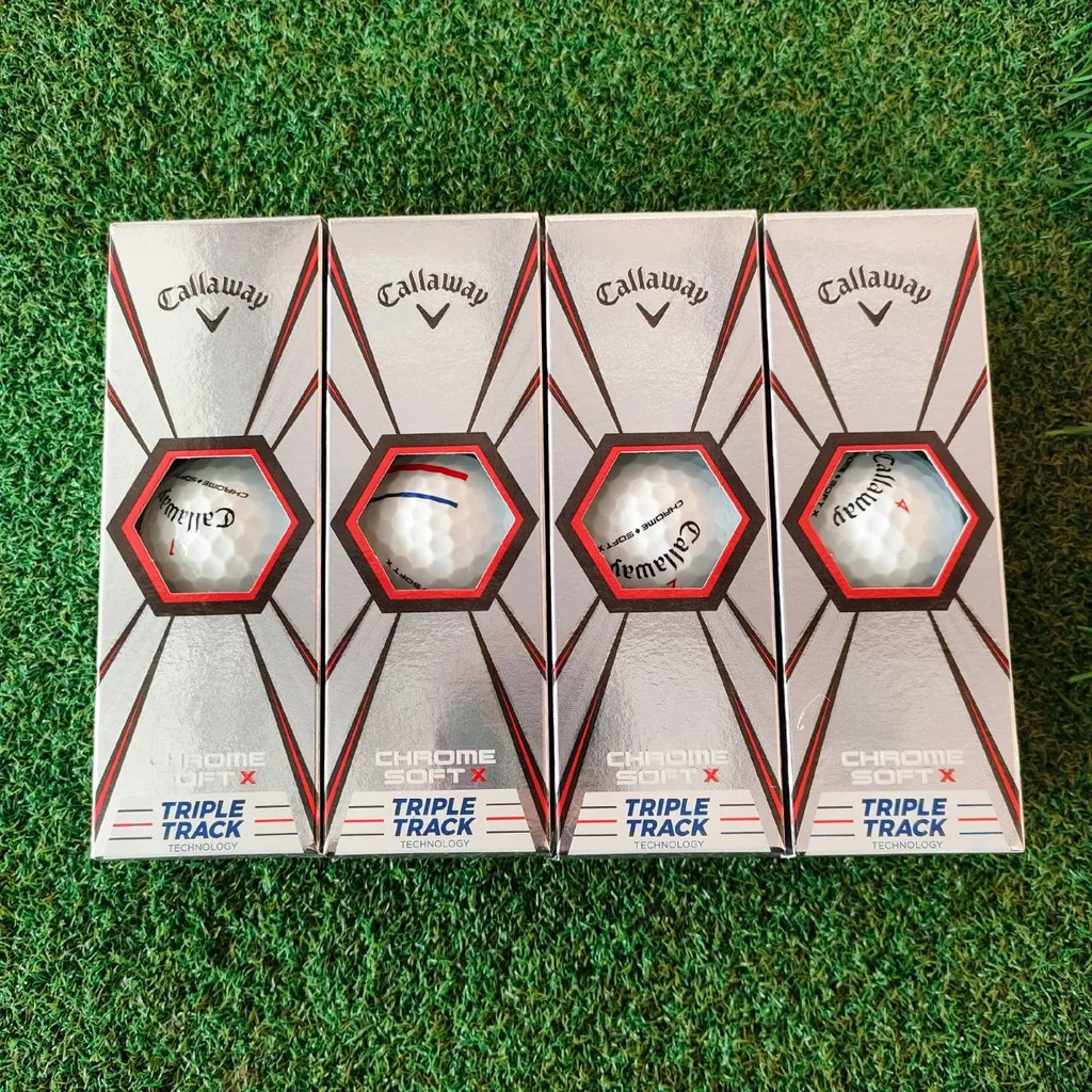 ลูกกอล์ฟ CALLAWAY CHROME SOFT X GOLF BALL มีเส้นเล็ง Triple Track รุ่นใหม่!! ลูกใหม่ 1 กล่องมี 12 ลูก ลูกกอล์ฟ CALLAWAY CHROME SOFT X GOLF BALL มีเส้นเล็ง Triple Track รุ่นใหม่!! ลูกใหม่ 1 กล่องมี 12 ลูก
