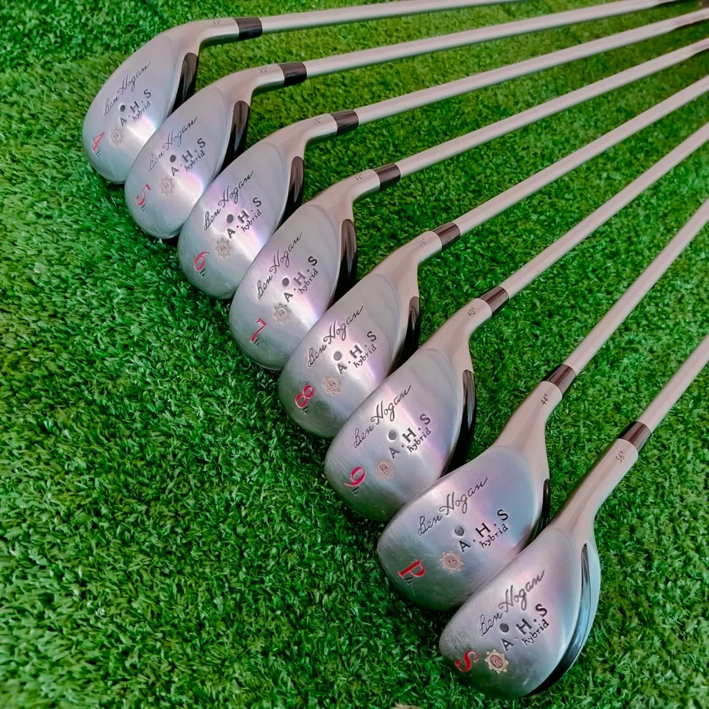 ชุดเหล็ก BEN HOGAN A.H.S. มีเหล็ก 4-9 เเละ PW SW ก้าน APEX EDGE FLEX เป็นสุดยอดชุดเหล็กที่ช่วยอย่างมาก สำหรับท่านที่ไม่มีเวลาฝึกซ้อมมาก เป็นหัว HYBRID ทั้งชุด ไม้กอล์ฟมือสอง ของแท้ BY NakaraLuxurious