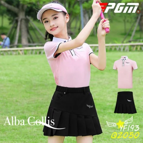 เสื้อนักกอล์ฟเด็กผู้หญิง PGM YF193 เสื้อนักกอล์ฟเด็กผู้หญิง PGM YF193