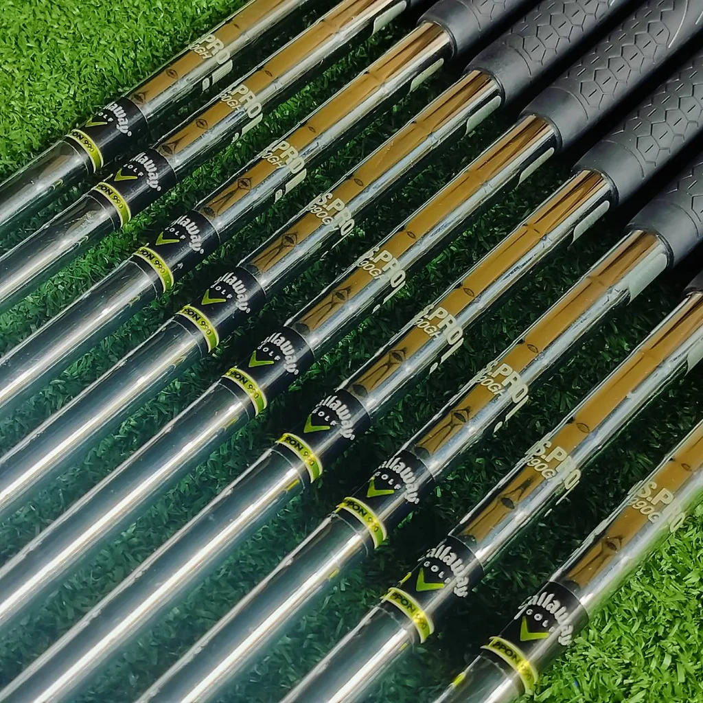 *มีตำหนิเพลทด้านหลังแตก* ชุดเหล็กหน้าเด้ง Callaway FUSION ตัวท๊อป มีแผ่นหน้าเด้งอีกชั้นที่หน้าไม้ ก้าน NS PRO 950 UNI FLEX ก้านเหล็กเบา ตีสบาย และแม่นยำ *** แค่ก้านก็คุ้มเกินคุ้มแล้ว *** ไม้กอล์ฟพรีเมี่ยมมือสอง ของแท้ By NakaraLuxurious *มีตำหนิเพลทด้านหลังแตก* ชุดเหล็กหน้าเด้ง Callaway FUSION ตัวท๊อป มีแผ่นหน้าเด้งอีกชั้นที่หน้าไม้ ก้าน NS PRO 950 UNI FLEX ก้านเหล็กเบา ตีสบาย และแม่นยำ *** แค่ก้านก็คุ้มเกินคุ้มแล้ว *** ไม้กอล์ฟพรีเมี่ยมมือสอง ของแท้ By NakaraLuxurious
