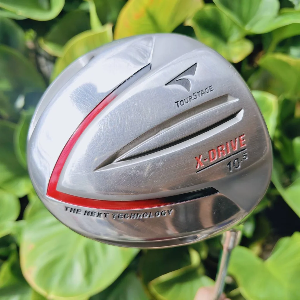 Driver TOURSTAGE X-DRIVE หน้าไม้ Titanium บางพิเศษ → รีดสปีดลูกกอล์ฟเต็มพลัง Driver TOURSTAGE X-DRIVE หน้าไม้ Titanium บางพิเศษ → รีดสปีดลูกกอล์ฟเต็มพลัง