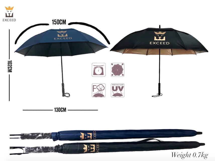 ร่มกอล์ฟ EXCEED คุณภาพดี กันแสงแดด UV ผ้าร่มสองชั้น ร่มกอล์ฟ ขนาดใหญ่ ร่มกอล์ฟ EXCEED คุณภาพดี กันแสงแดด UV ผ้าร่มสองชั้น ร่มกอล์ฟ ขนาดใหญ่