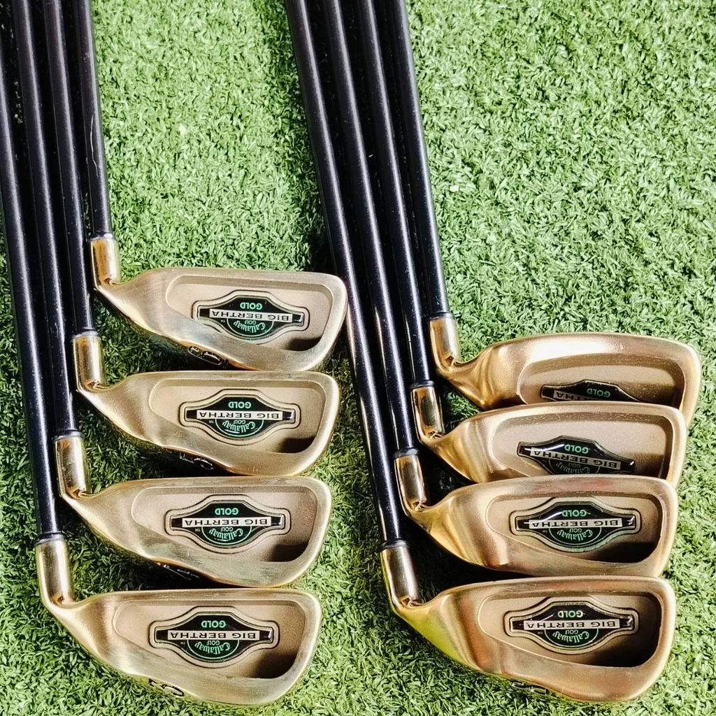*** ขาดเหล็ก 7 *** ชุดเหล็ก Callaway BIGBERTHAR GOLD ผลิตจากวัสดุ Barium Copper Oxide เป็นวัสดุสุดพรีเมี่ยมหรูหราจัด หายากมาก ขัดเงาฟื้นฟูสภาพให้เรียบร้อย ใหม่เอี่ยม ไม้กอล์ฟพรีเมี่ยมมือสอง ของแท้ By NakaraLuxurious