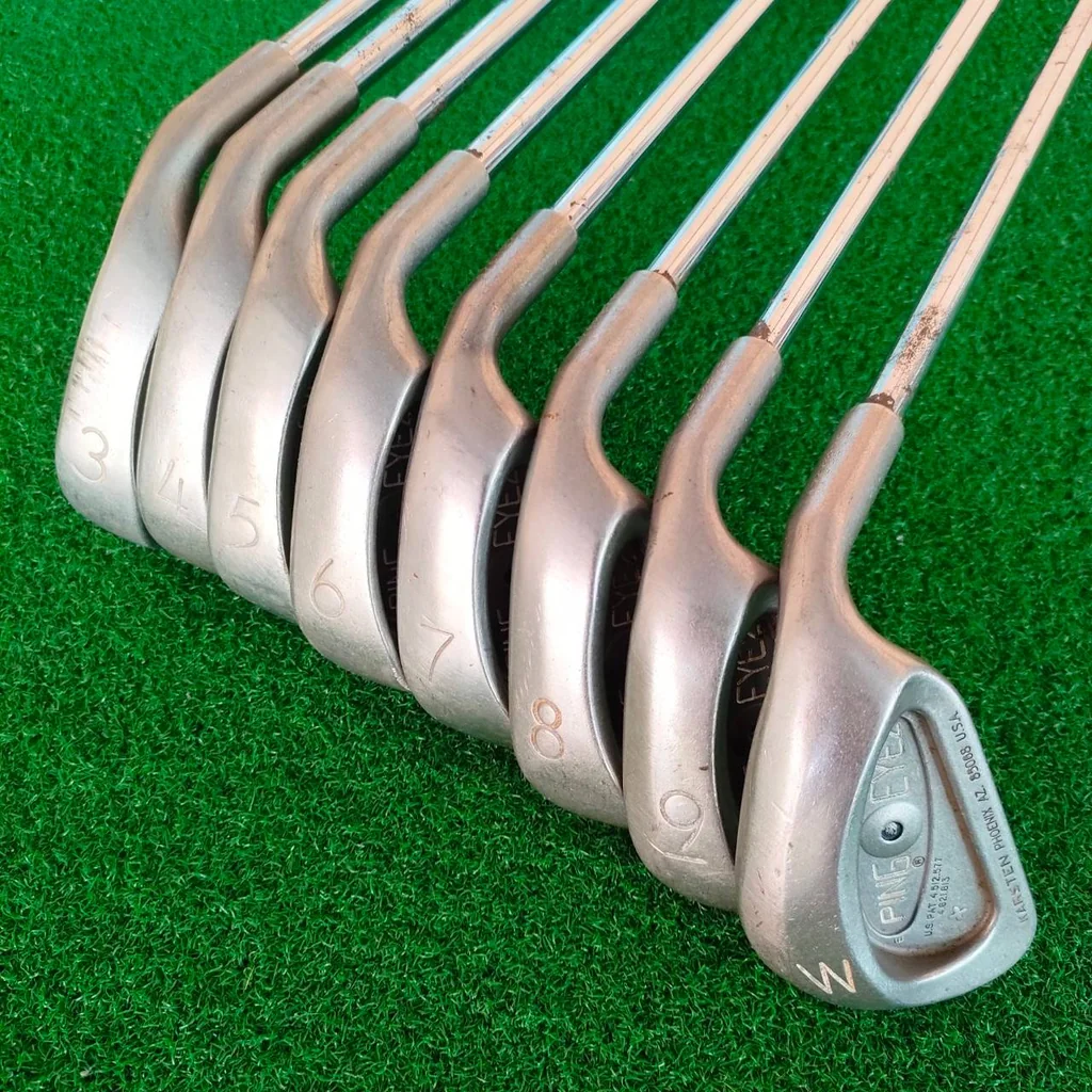 ชุดเหล็ก PING EYE 2 + มีเหล็ก 3-9 เเละ W จุดดำ ก้าน PING เดิมๆเลยครับ จุดดำคือจุดที่ไลน์แองเกิ้ล จะเท่ากับเหช็กทั่วๆไปเลยครับ ชุดเหล็ก PING EYE 2 + มีเหล็ก 3-9 เเละ W จุดดำ ก้าน PING เดิมๆเลยครับ จุดดำคือจุดที่ไลน์แองเกิ้ล จะเท่ากับเหช็กทั่วๆไปเลยครับ