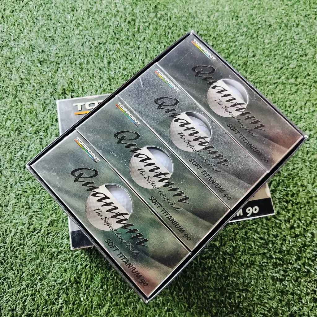 ลดล้างสต๊อค!!! ลูกกอล์ฟ TOPPOINT QUANTUM เป็นลูก SOFT TITANIUM เปลือก 90 ลูกพรีเมี่ยมของ TOPPOINT ลดล้างสต๊อค!!! ลูกกอล์ฟ TOPPOINT QUANTUM เป็นลูก SOFT TITANIUM เปลือก 90 ลูกพรีเมี่ยมของ TOPPOINT