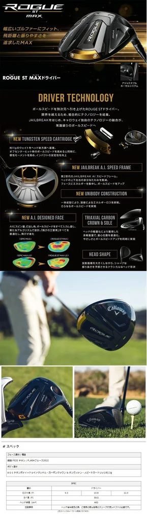 Driver Callaway ROGUE ST MAX 2022 องศา 10.5 ก้าน FUJIKURA VENTUS 5S ตีไกลแบบเต็ม MAX สุดขีด!!! COVER แท้เดิม ไม้กอล์ฟพรีเมี่ยมมือสอง ของแท้ By NakaraLuxurious Driver Callaway ROGUE ST MAX 2022 องศา 10.5 ก้าน FUJIKURA VENTUS 5S ตีไกลแบบเต็ม MAX สุดขีด!!! COVER แท้เดิม ไม้กอล์ฟพรีเมี่ยมมือสอง ของแท้ By NakaraLuxurious