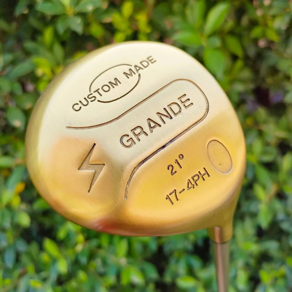 FW CUSTOM MADE GRANDE องศา 21 ก้าน BORON LONG BALL 300+FLEX R เป็นหัว CUSTOM สีทอง สวยงามมากๆ ตีโดนง่าย และตีไกลสุด ฟีลลิ่งนุ่มมากๆ ไม้กอล์ฟมือสอง ของแท้ BY NakaraLuxurious