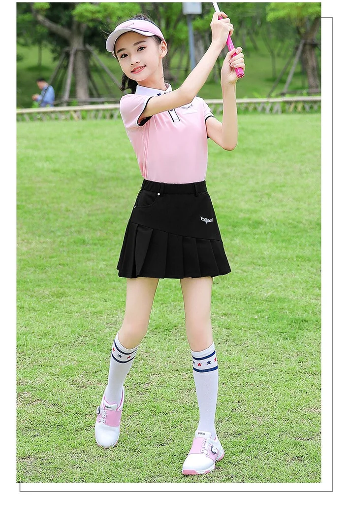 เสื้อนักกอล์ฟเด็กผู้หญิง PGM YF193 เสื้อนักกอล์ฟเด็กผู้หญิง PGM YF193