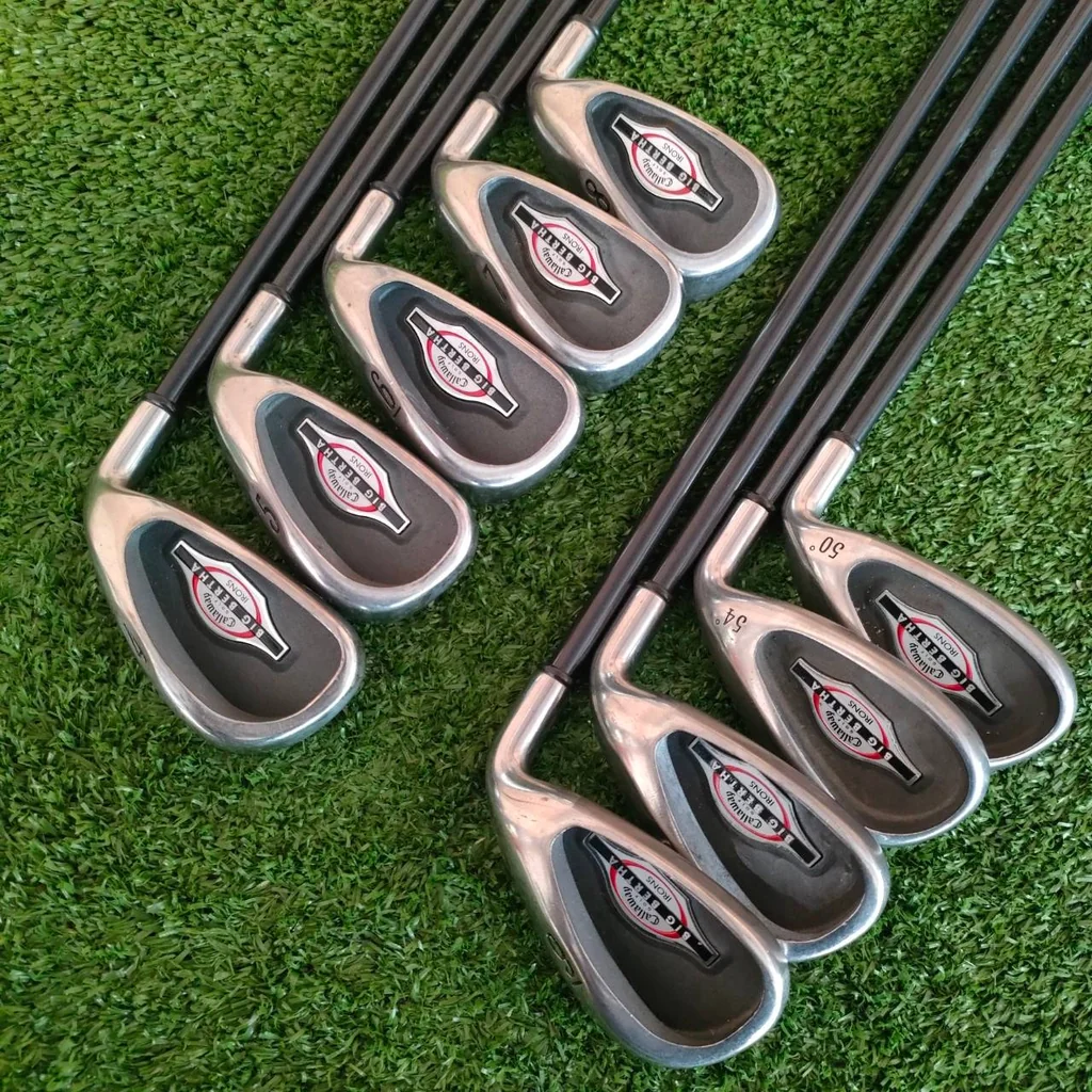 ชุดเหล็ก CALLAWAY BIG BERTHA มีเหล็ก 4-10 เเละ SW W ก้าน RCH 75 i FLEX R ตีง่ายมากๆเพราะใบใหญ่ Cavity ลึกมากๆ ก้านเจาะทะลุ ทุกชิ้น ได้ความรู้สึกดีมาก ท่านที่หาเหล็กตีง่ายๆ คุณภาพ ระดับมาตรฐาน ไม่อยากใช้เหล็กจีน ต้องชุดนี้เลยครับ พลาดไม่ได้ ตีดีมากๆครับ ชุดเหล็ก CALLAWAY BIG BERTHA มีเหล็ก 4-10 เเละ SW W ก้าน RCH 75 i FLEX R ตีง่ายมากๆเพราะใบใหญ่ Cavity ลึกมากๆ ก้านเจาะทะลุ ทุกชิ้น ได้ความรู้สึกดีมาก ท่านที่หาเหล็กตีง่ายๆ คุณภาพ ระดับมาตรฐาน ไม่อยากใช้เหล็กจีน ต้องชุดนี้เลยครับ พลาดไม่ได้ ตีดีมากๆครับ