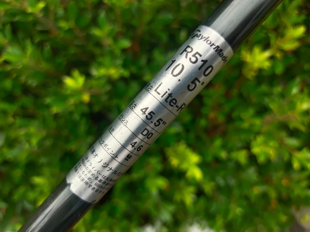 Driver Taylormade R510 องศา 10.5