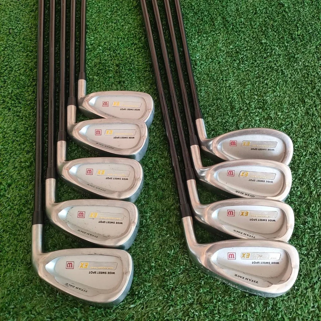 ชุดเหล็ก WILSON WIDE SWEET SPOT EX มีเหล็ก 3-9 เเละ PW SW ก้าน MEGALOTECH EX FLEX R เป็นเหล็กหน้าเด้ง มีแผ่นหน้าเด้ง ที่หน้าเหล็กเลยครับ และราคาคุ้มมาก ตีง่าย + ไกล ชัดเจนครับผม ชุดเหล็ก WILSON WIDE SWEET SPOT EX มีเหล็ก 3-9 เเละ PW SW ก้าน MEGALOTECH EX FLEX R เป็นเหล็กหน้าเด้ง มีแผ่นหน้าเด้ง ที่หน้าเหล็กเลยครับ และราคาคุ้มมาก ตีง่าย + ไกล ชัดเจนครับผม