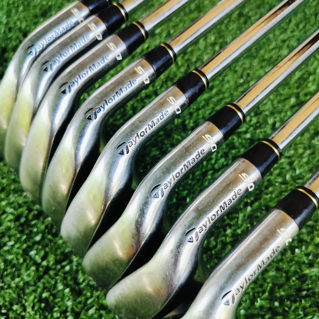 ชุดเหล็ก Taylormade RAC OS ใบใหญ่ ตีไกลกว่าปกติมาก เนื้องจากตุ้มน้ำหนัก ที่ซ่อนอยู่หลังของหน้าไม้ ช่วยให้เข้าแบอลหนักๆ เพิ่มระยะแบบสุดๆ ไม้กอล์ฟพรีเมี่ยมมือสอง ของแท้ By NakaraLuxurious