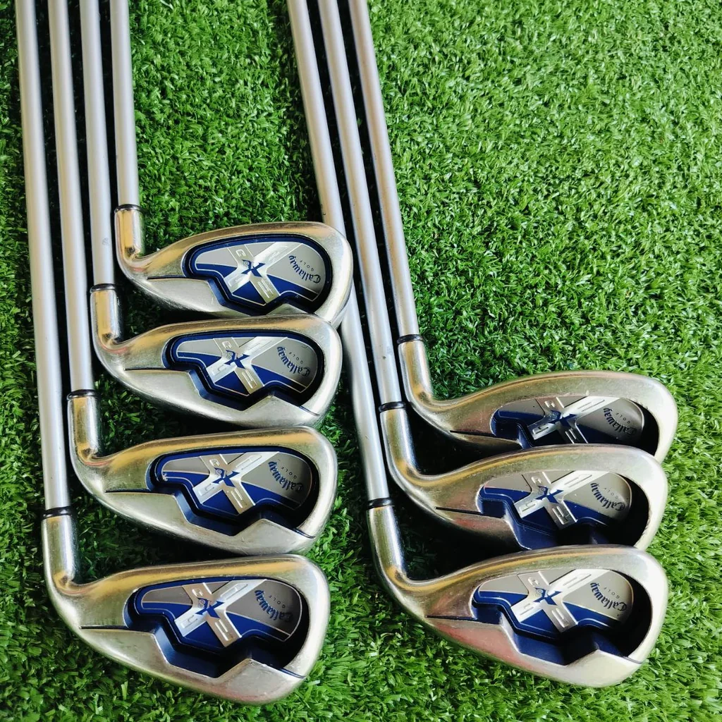 ชุดเหล็ก Callaway X-18 JAPAN SPEC ก้าน JV X-SERIES FLEX S สติ๊กเกอร์ที่ก้านอยู่ครบ สภาพสวยมาก ไม้กอล์ฟพรีเมี่ยมมือสอง ของแท้ By NakaraLuxurious ชุดเหล็ก Callaway X-18 JAPAN SPEC ก้าน JV X-SERIES FLEX S สติ๊กเกอร์ที่ก้านอยู่ครบ สภาพสวยมาก ไม้กอล์ฟพรีเมี่ยมมือสอง ของแท้ By NakaraLuxurious