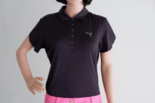 เสื้อนักกอล์ฟกอล์ฟสุภาพสตรี PUMA สีดำ เสื้อนักกอล์ฟกอล์ฟสุภาพสตรี PUMA สีดำ