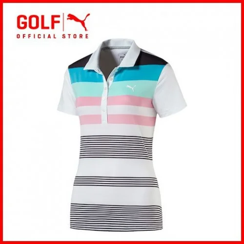 เสื้อนักกอล์ฟผู้หญิง GOLF POLO PUMA ROAD MAP PUMA WOMEN เสื้อนักกอล์ฟผู้หญิง GOLF POLO PUMA ROAD MAP PUMA WOMEN