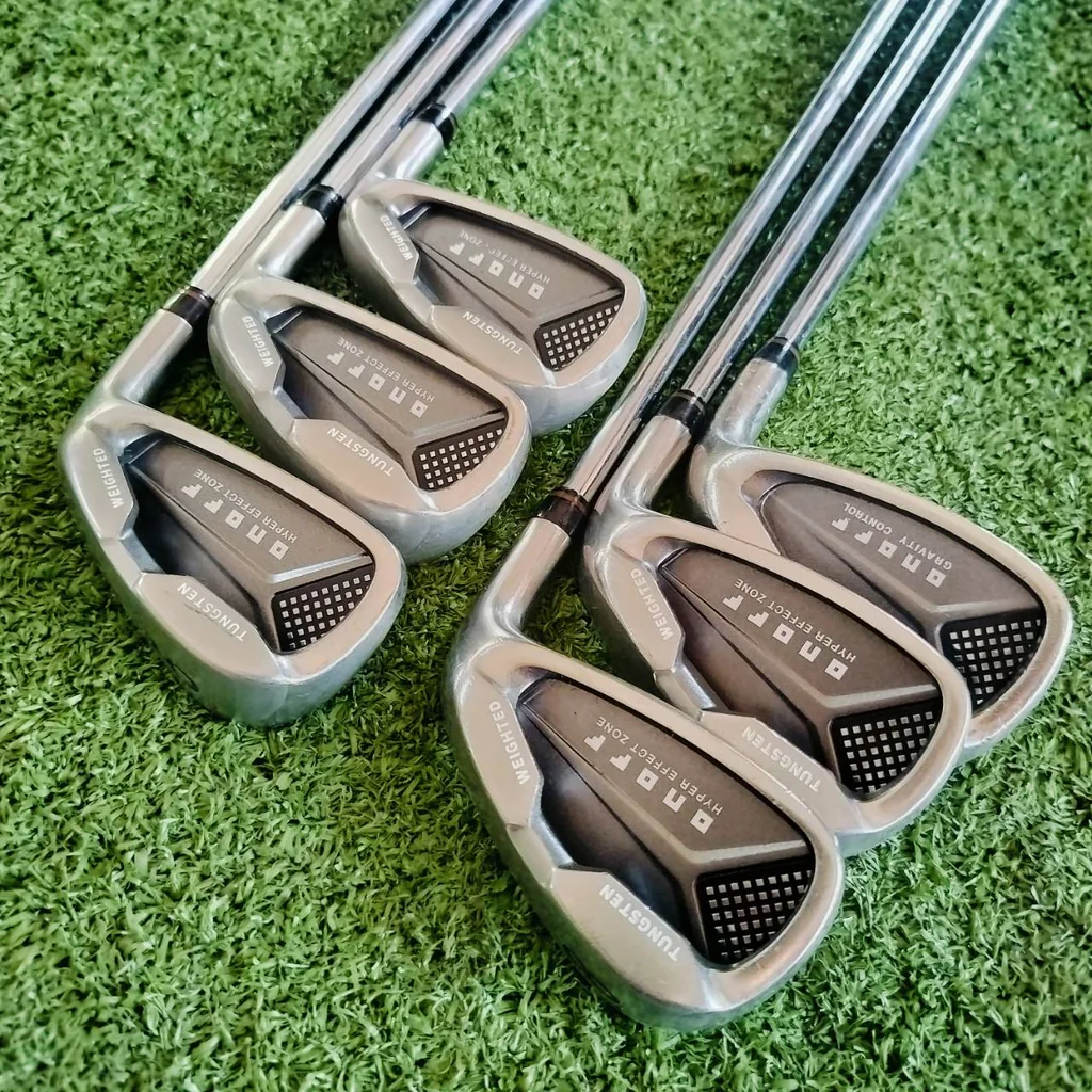 ชุดเหล็ก ONOFF Hyper Effect Zone มีเหล็ก 5 6 7 8 9 และ PW ก้าน NS PRO 1150 FLEX S เหล็กสุดมันส์ หน้าเด้ง HYPER ตีทั้งมันส์และง่าย และตีได้ระยะมากๆ ไม้กอล์ฟพรีเมี่ยมมือสอง ของแท้ By NakaraLuxurious