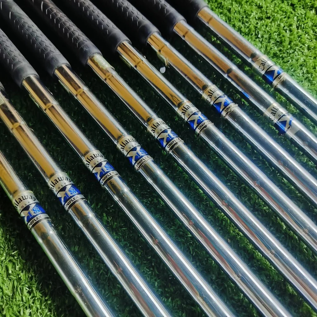 ชุดเหล็ก Callaway X-18 เป็นรุ่นดัง ที่สร้างชื่อให้ Callaway จวบจนมาถึงปัจจุบัน ด้วยเทคโนโลยี ก้านเหล็ก UNI FLEX ของ X - 18 เป็นก้านพรีเมี่ยม สุดยอดจริงครับ ไม้กอล์ฟพรีเมี่ยมมือสอง ของแท้ By NakaraLuxurious ชุดเหล็ก Callaway X-18 เป็นรุ่นดัง ที่สร้างชื่อให้ Callaway จวบจนมาถึงปัจจุบัน ด้วยเทคโนโลยี ก้านเหล็ก UNI FLEX ของ X - 18 เป็นก้านพรีเมี่ยม สุดยอดจริงครับ ไม้กอล์ฟพรีเมี่ยมมือสอง ของแท้ By NakaraLuxurious
