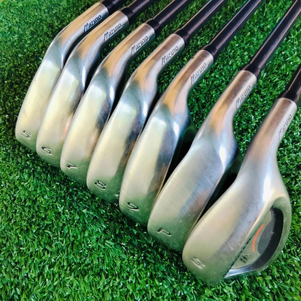 ชุดเหล็ก MIZUNO intage หน้าเด้ง!!! มีเหล็ก 5 - 9 PW SW ก้านกราไฟต์ R สภาพเดิมทั้งชุด เหล็กญี่ปุ่นพรีเมี่ยม ก้านเบา ระยะดี สปินได้ดีมาก ชดเชยความผิดพลาดได้สูง ตีง่ายมาก ไม้กอล์ฟพรีเมี่ยมมือสอง ของแท้ By NakaraLuxurious ชุดเหล็ก MIZUNO intage หน้าเด้ง!!! มีเหล็ก 5 - 9 PW SW ก้านกราไฟต์ R สภาพเดิมทั้งชุด เหล็กญี่ปุ่นพรีเมี่ยม ก้านเบา ระยะดี สปินได้ดีมาก ชดเชยความผิดพลาดได้สูง ตีง่ายมาก ไม้กอล์ฟพรีเมี่ยมมือสอง ของแท้ By NakaraLuxurious