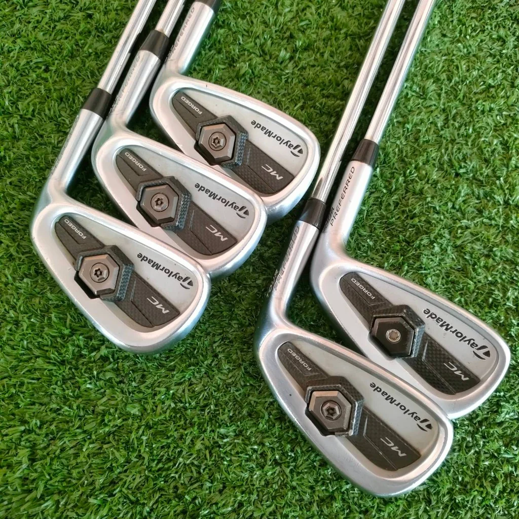 ชุดเหล็ก TAYLORMADE MC FORGED TOUR PREFERRED มีเหล็ก 6 - 9 เเละ PW ก้าน DYNAMIC GOLD FLEX R เป็นเหล็ก FORGED ของแบรนด์ Taylormade ไม้กอล์ฟมือสอง ของแท้ BY NakaraLuxurious ชุดเหล็ก TAYLORMADE MC FORGED TOUR PREFERRED มีเหล็ก 6 - 9 เเละ PW ก้าน DYNAMIC GOLD FLEX R เป็นเหล็ก FORGED ของแบรนด์ Taylormade ไม้กอล์ฟมือสอง ของแท้ BY NakaraLuxurious