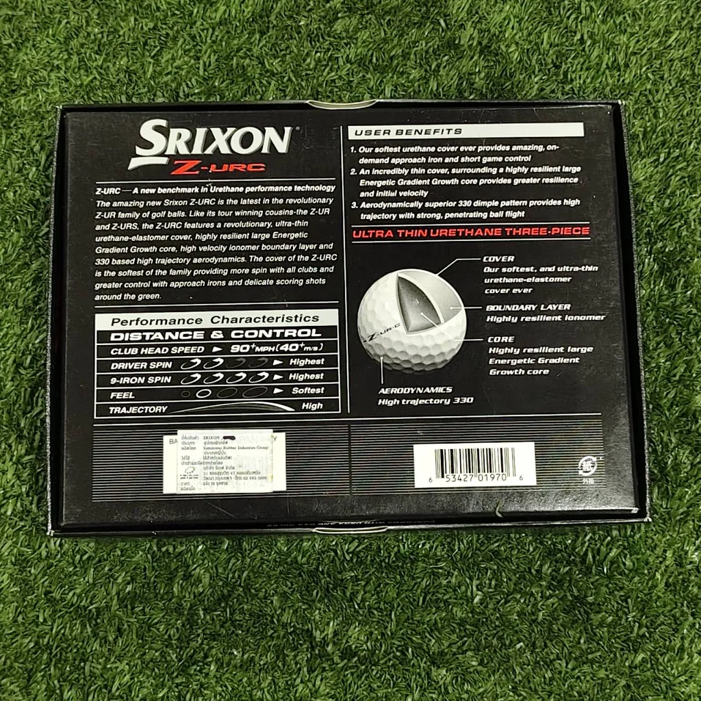 ลูกกอล์ฟ Srixon Z-URC เป็นลูกกอล์ฟระดับทัวร์ประสิทธิภาพสูงแบบ 3 ชิ้น ลูกกอล์ฟ Srixon Z-URC เป็นลูกกอล์ฟระดับทัวร์ประสิทธิภาพสูงแบบ 3 ชิ้น