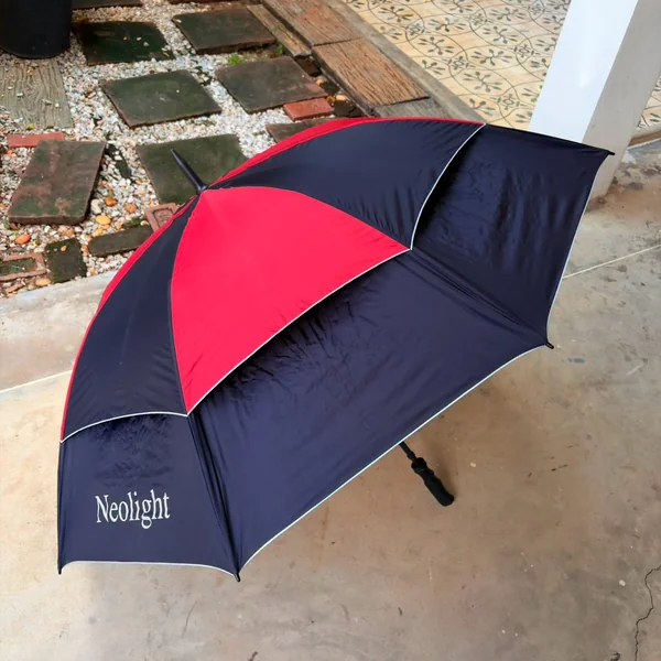 UMBRELLA: ร่มกอล์ฟพรีเมียม Neolight สีดำ-แดง กันแดดสนิท กันฝนสู้ลมแรงได้สบาย image 3 UMBRELLA: ร่มกอล์ฟพรีเมียม Neolight สีดำ-แดง กันแดดสนิท กันฝนสู้ลมแรงได้สบาย image 3