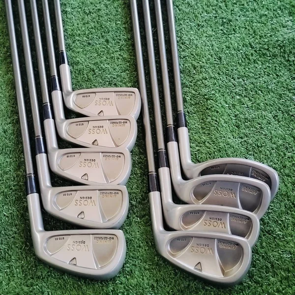 WOSS Japanese golf irons 3-9 P S AIMING WO-02 FORGED ตีนุ่มมากๆ ก้านกราไฟต์เดิมทุกอย่าง FLEX S ไม้กอล์ฟพรีเมี่ยมมือสอง ของแท้ By NakaraLuxurious image 2 WOSS Japanese golf irons 3-9 P S AIMING WO-02 FORGED ตีนุ่มมากๆ ก้านกราไฟต์เดิมทุกอย่าง FLEX S ไม้กอล์ฟพรีเมี่ยมมือสอง ของแท้ By NakaraLuxurious image 2